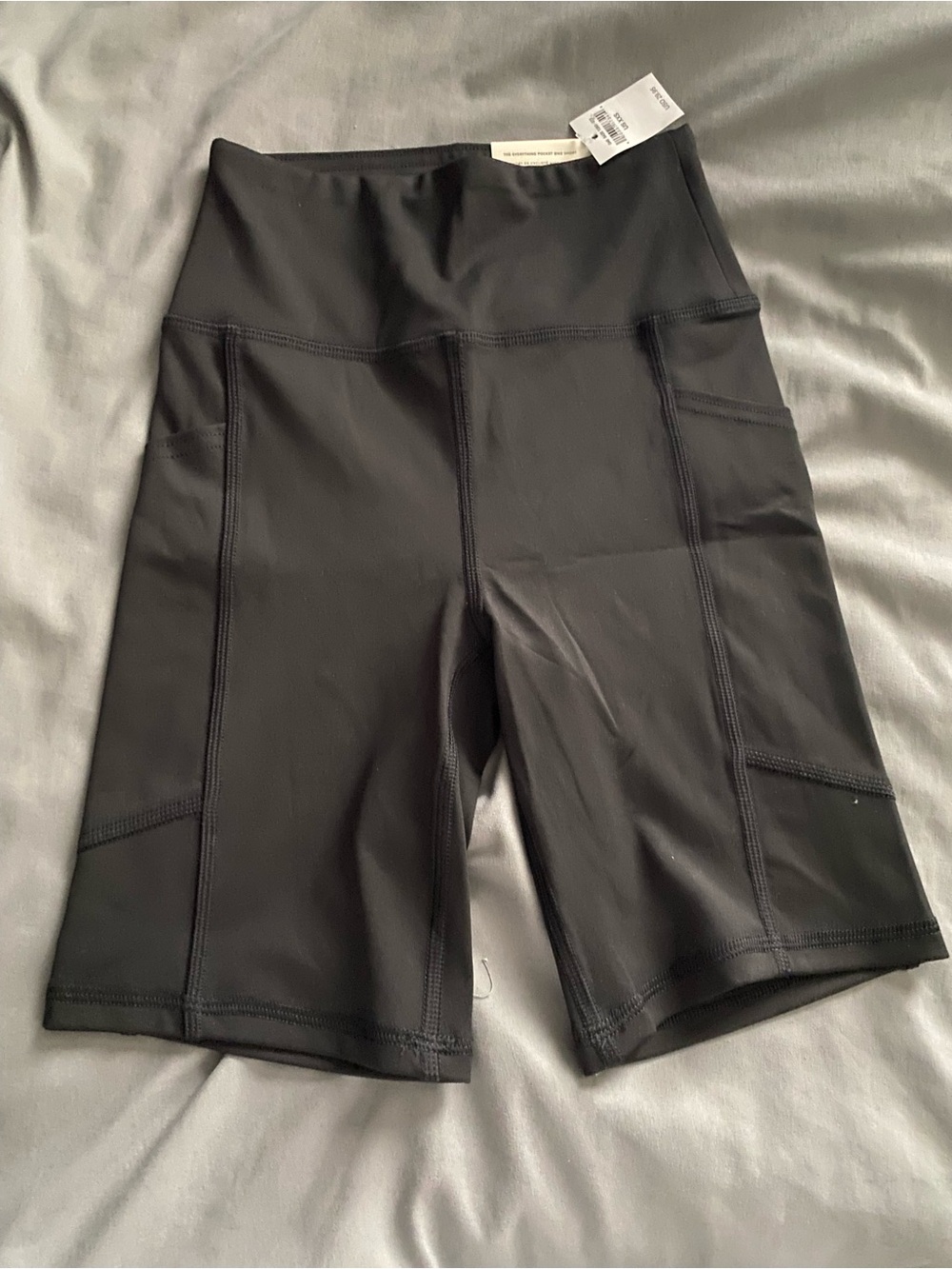 American Eagle Black Bike Shorts with Side Pockets-XXS